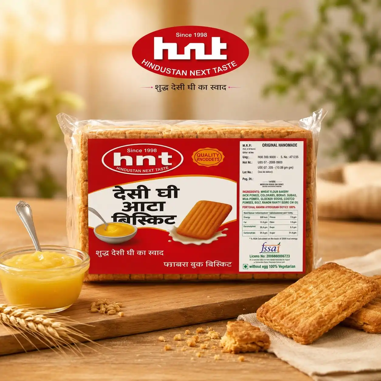 HNT Desi Ghee Atta Biscuit